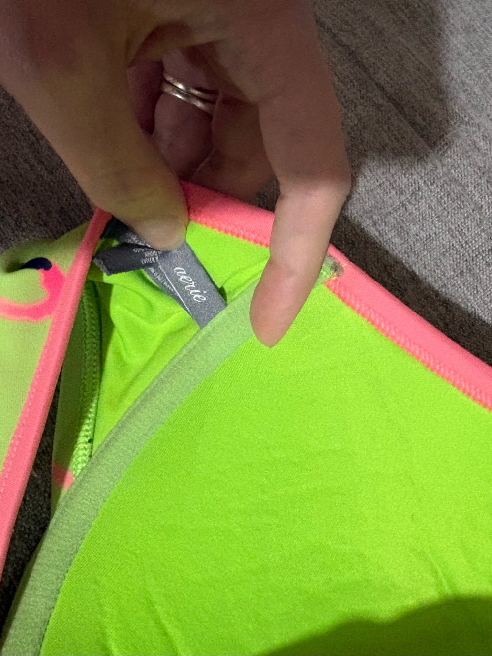 5/$20 Aerie Bridget Push Up Bikini Top Flamingos 36D - Picture 6 of 6